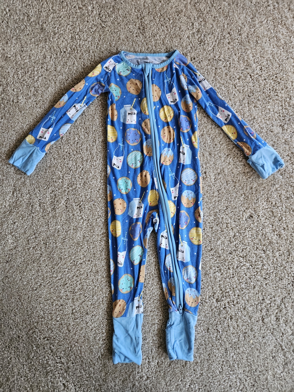 Little Sleepies Cookies & Milk Zippy